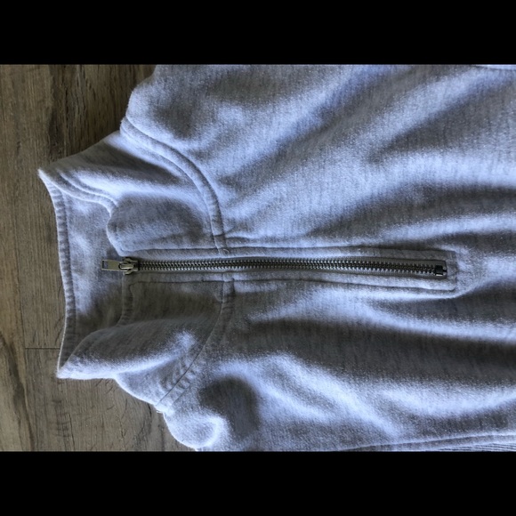 Half Zip Crop Sweater - Garage - Grey - Picture 3 of 4